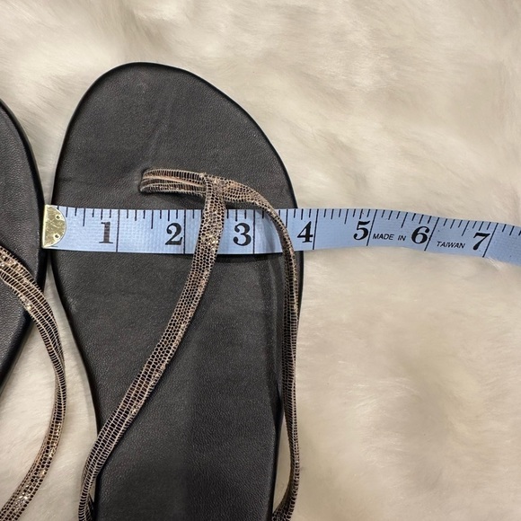 Yellow box, black and bronze flip-flop leather upper CHANNA 8 look new!! - Picture 6 of 8